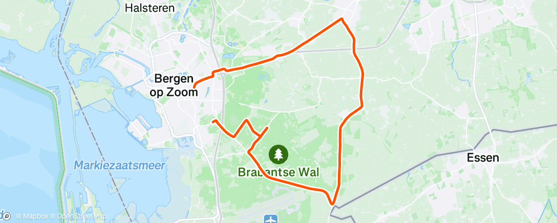 Map of the activity, Bergen op Zoom (Fietsen i.p.v. Hardlopen)²