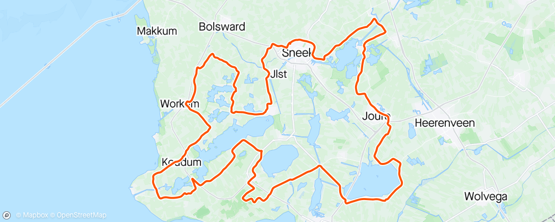 Map of the activity, Elfmerentocht in top weertje!