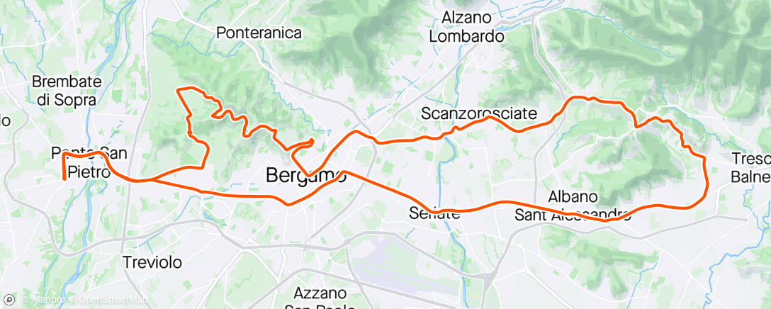 Map of the activity, Colle dei 🍝 e città alta