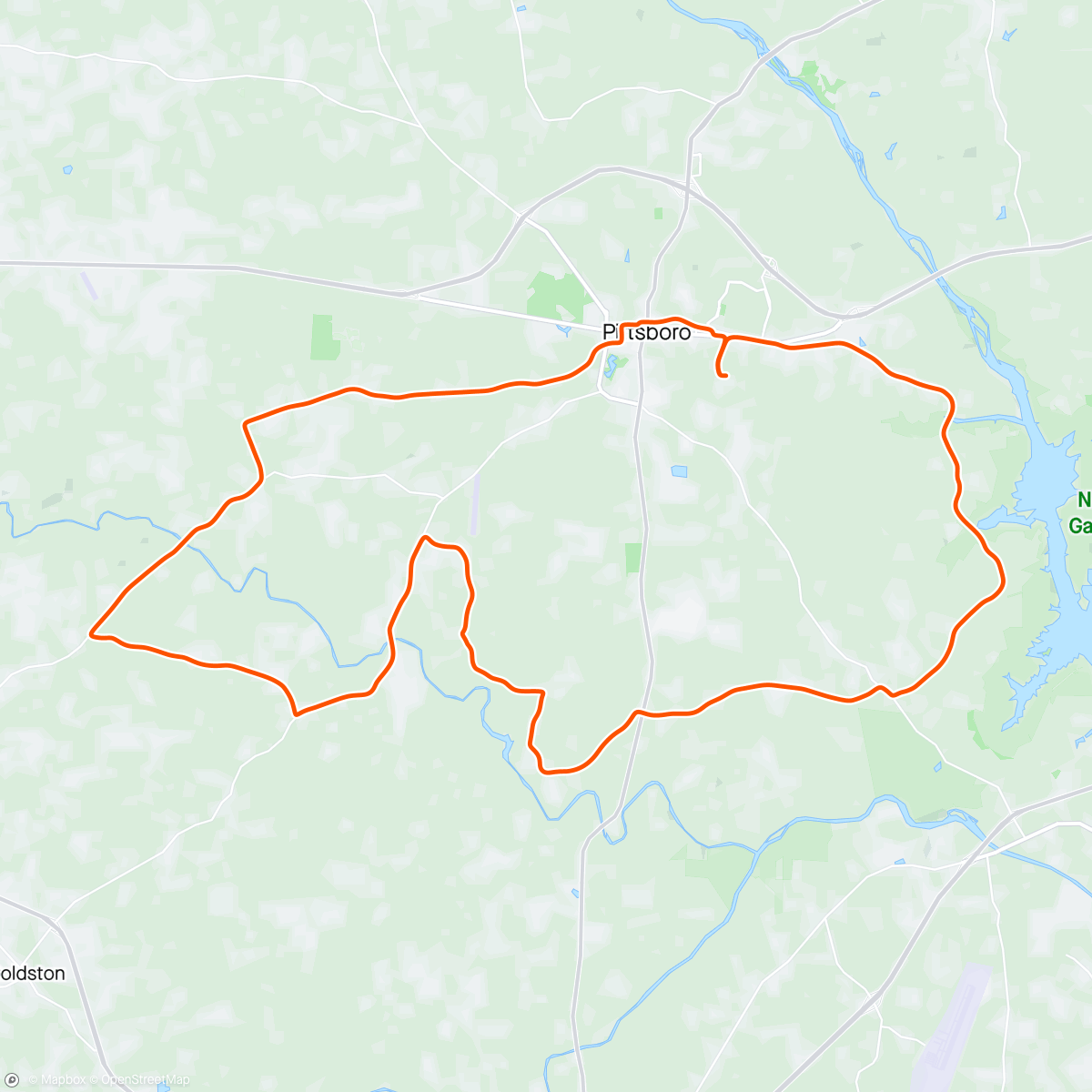 Map of the activity, Gears for Goldens Charity Ride