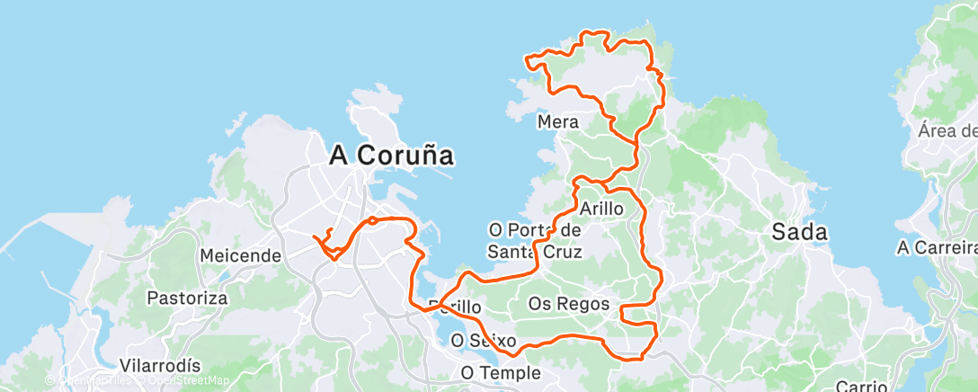 Карта физической активности (Bicicleta de gravilla matutina)