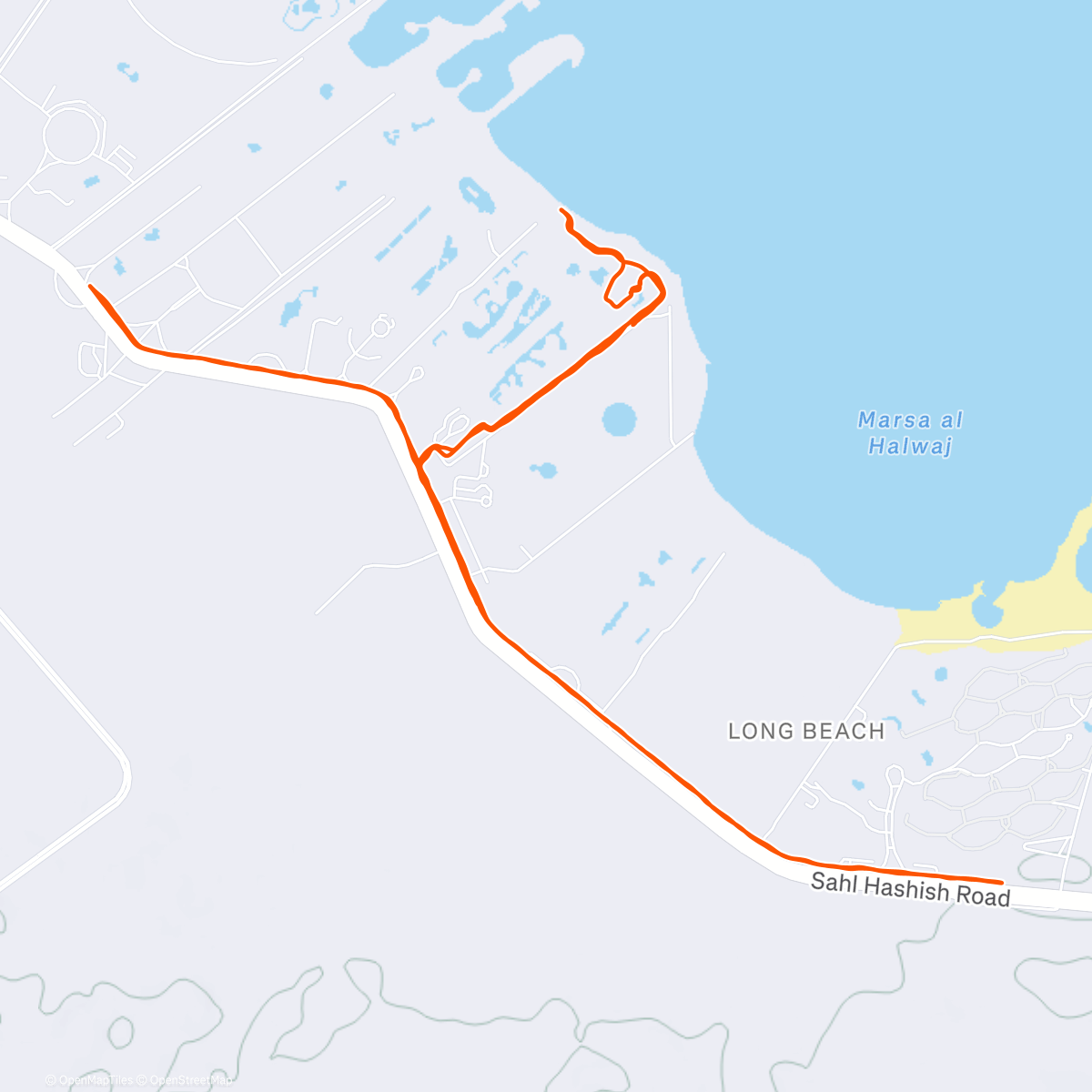Map of the activity, Afternoon Run