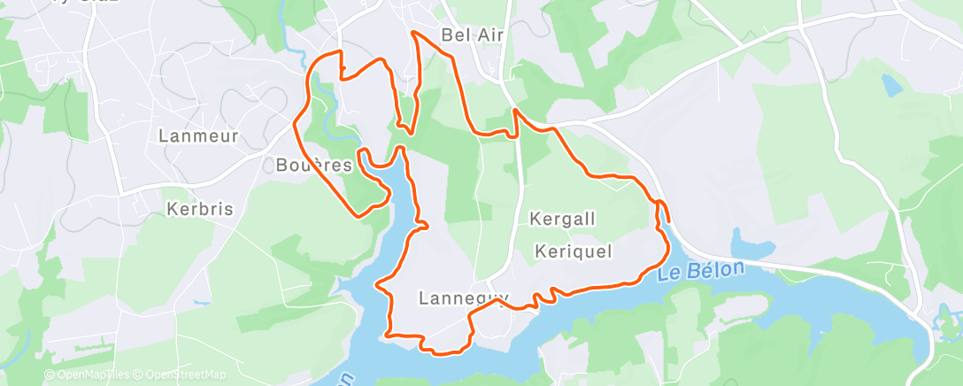 Map of the activity, Trail dans l'après-midi