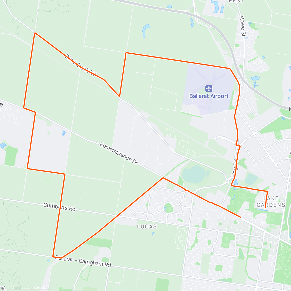 Map of the activity, Evening Gravel Spin // iGS800 First Ride