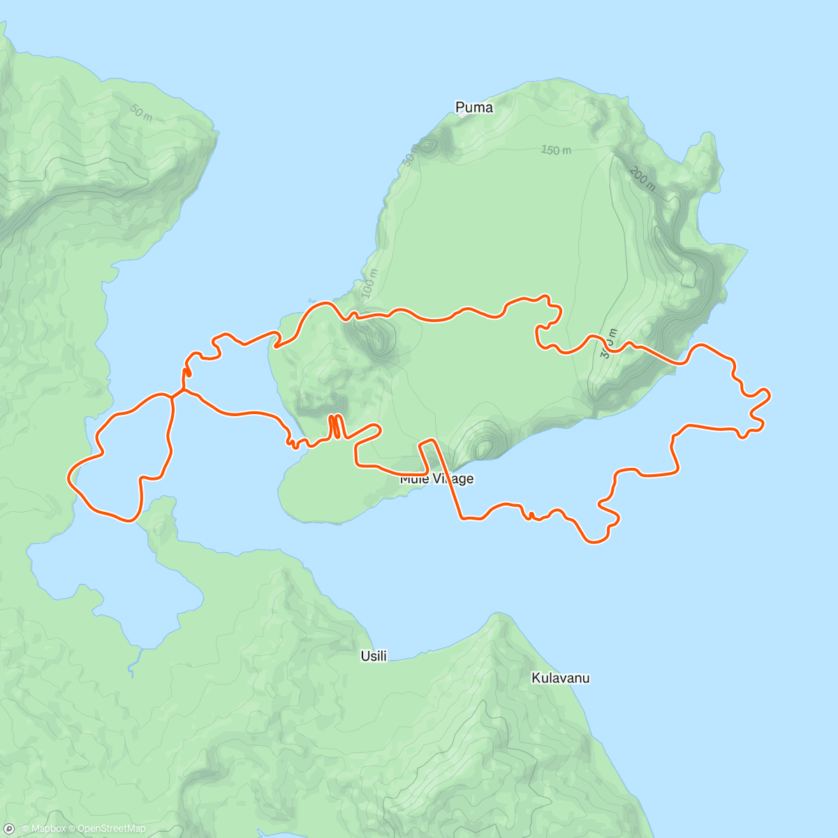 Map of the activity, Zwift // TrainerRoad: Starlight -2 on Waisted 8 in Watopia