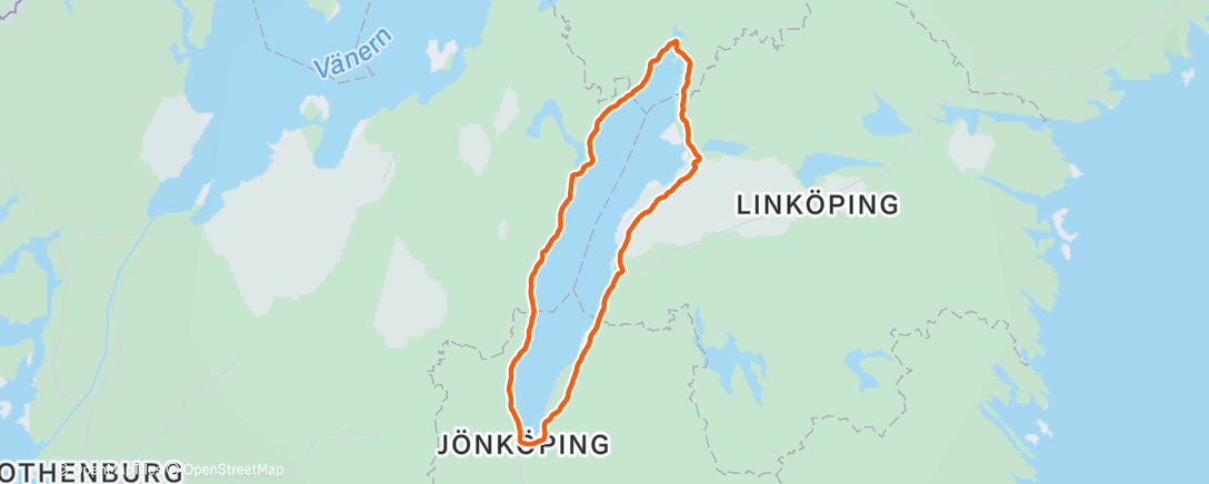 Map of the activity, Vättern 3/3 ✅