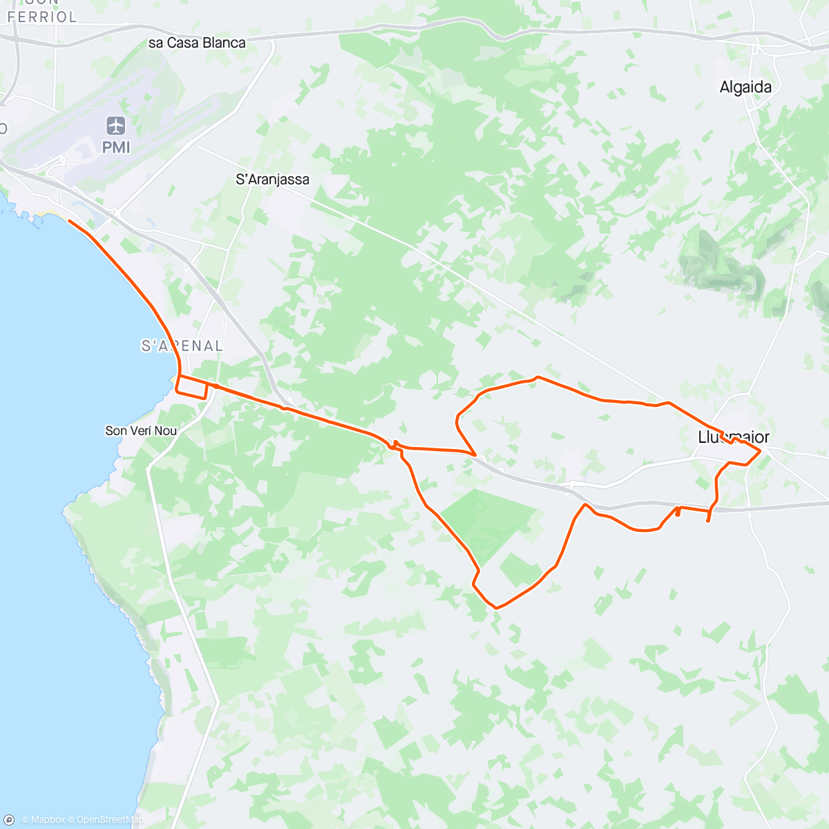 Map of the activity, Morning Ride