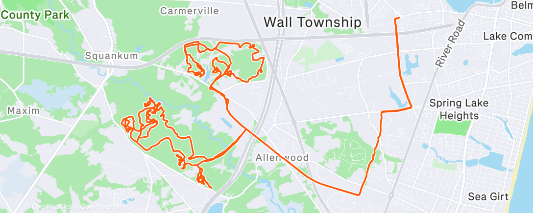 Map of the activity, Breaking trail