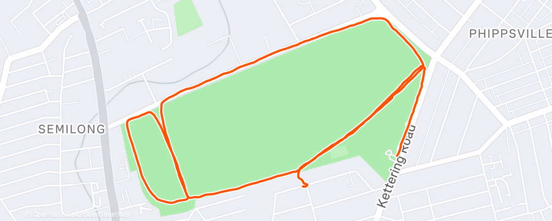 Map of the activity, Lunch Run