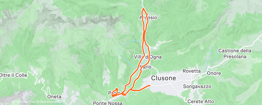 Карта физической активности (Pedalata dell'ora di pranzo)