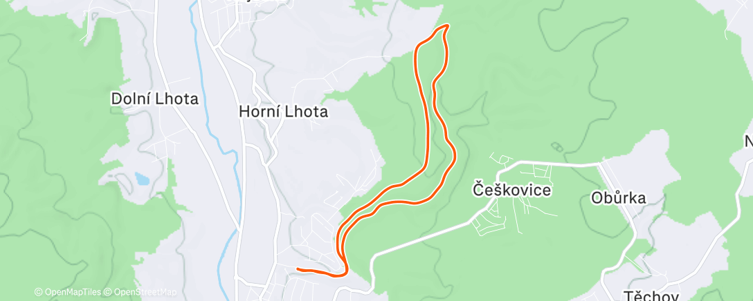 Map of the activity, Blanensky zavirak