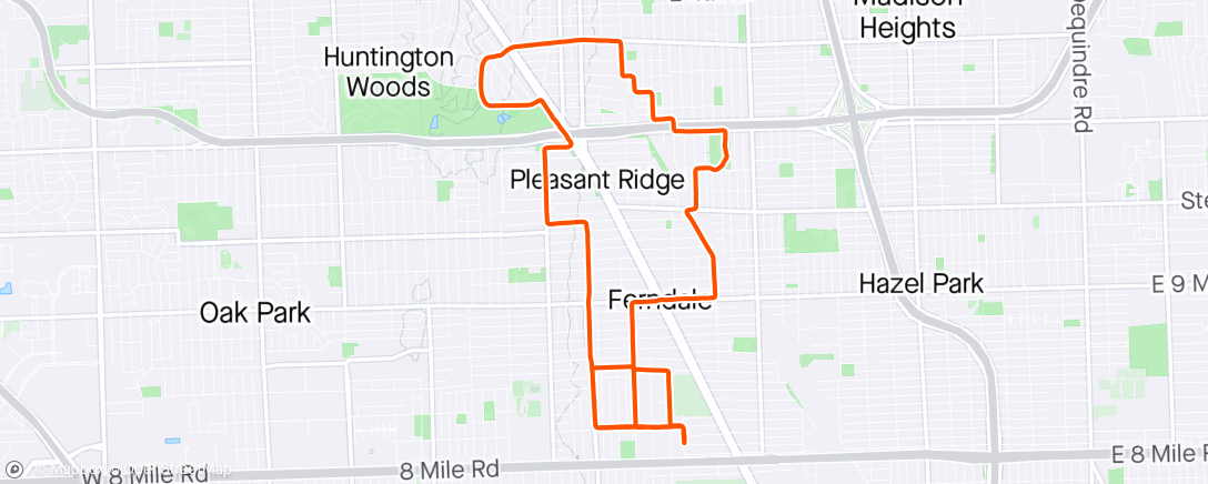 Map of the activity, Confusing all the neighbors with my dog relay. 🤣