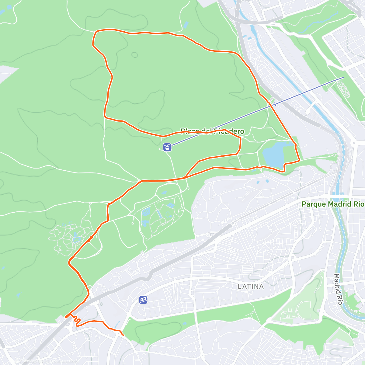 Map of the activity, 17km Long Run