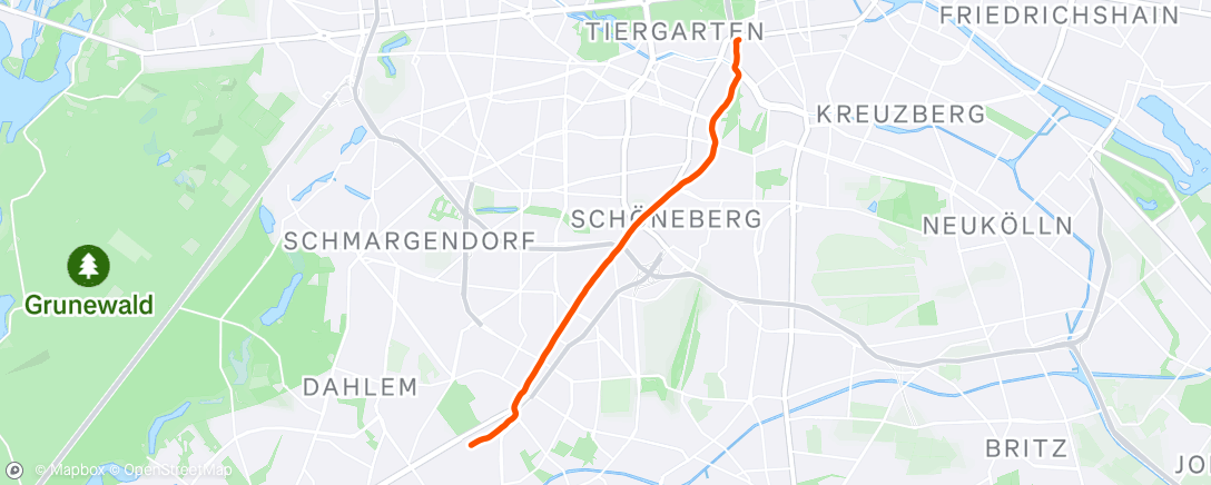 Map of the activity, Afternoon Hike