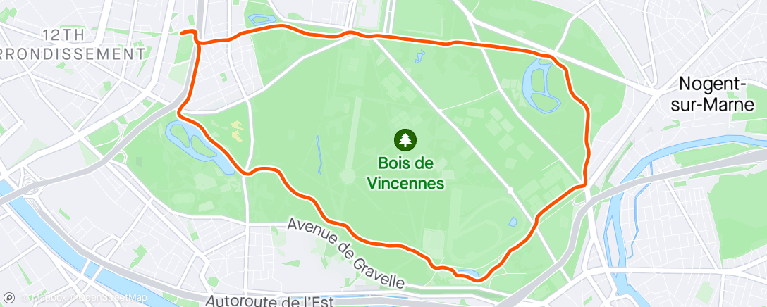 Map of the activity, 1h15 - tour du bois 🪴🌿🎋🌱🍃