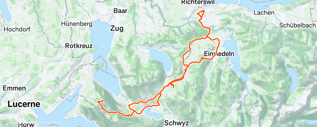 Map of the activity, schnell uf de Rigi