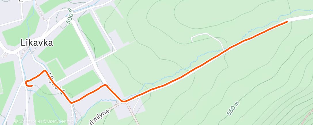 Map of the activity, Night Run