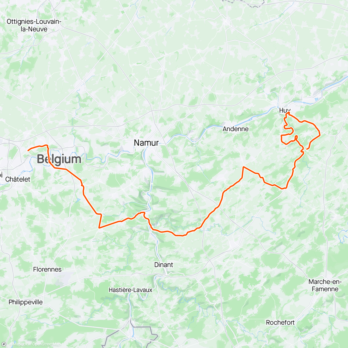 Map of the activity, La Flèche Wallonne