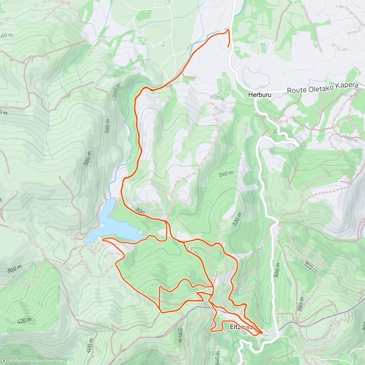 Map of the activity, Mtb training 2