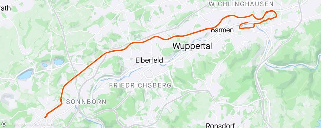 アクティビティ「Vohwinkel Schwebebahn und zurück」の地図