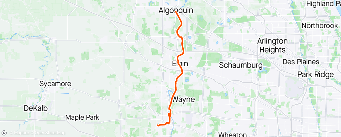 Map of the activity, Lunch Ride With Mike P