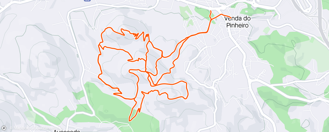 Map of the activity, 82.24 - Treino Trail