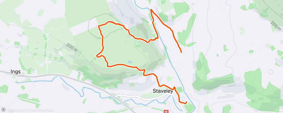 Map of the activity, Trail le midi