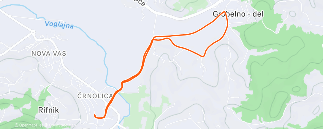 Map of the activity, Morning Run