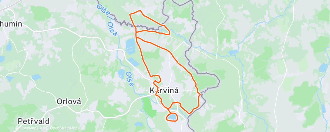 Map of the activity, Morning Mountain Bike Ride