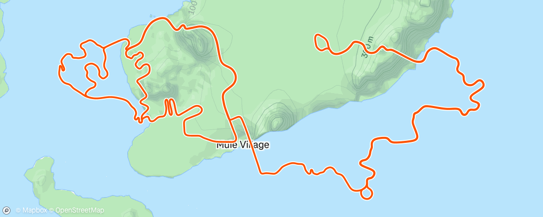 Map of the activity, Zwift - Low Cadence Tempo Strength Endurance - 5x5min Intervals in Watopia