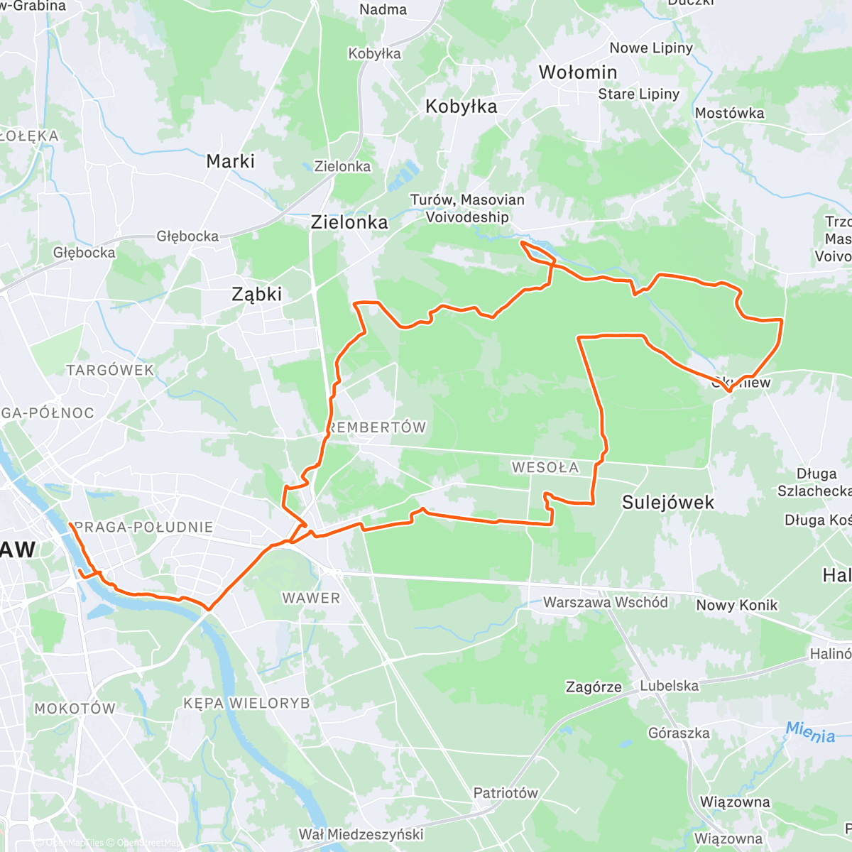 Map of the activity, Morning Mountain Bike Ride