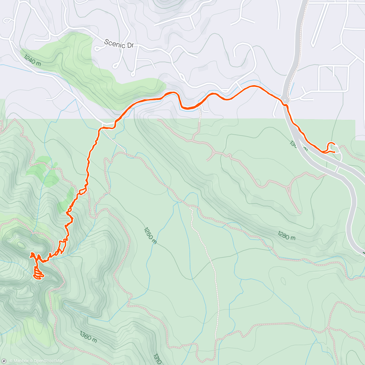 Map of the activity, Cathedral Rock