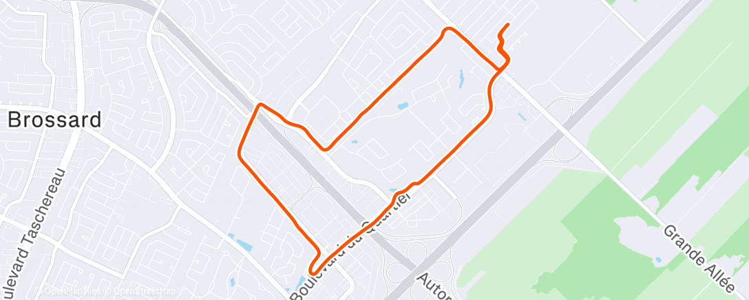 Map of the activity, Morning Run