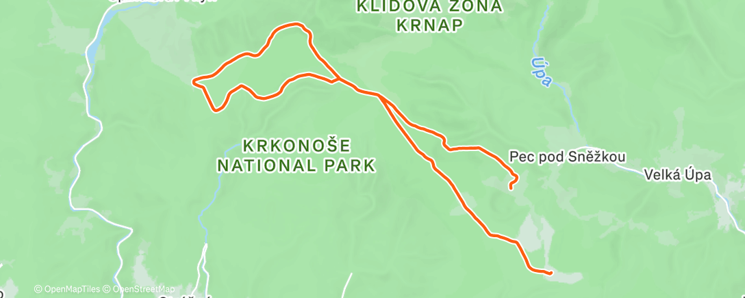 Map of the activity, Morning Run