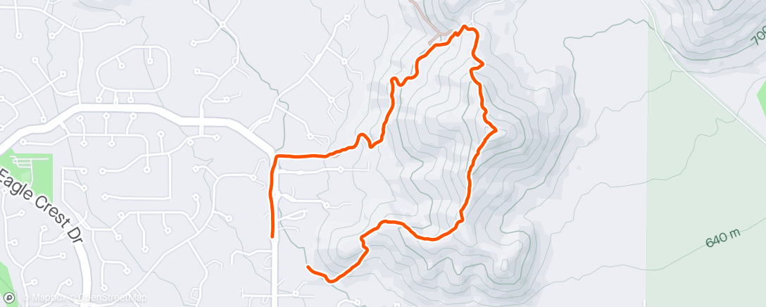 Map of the activity, Trail run