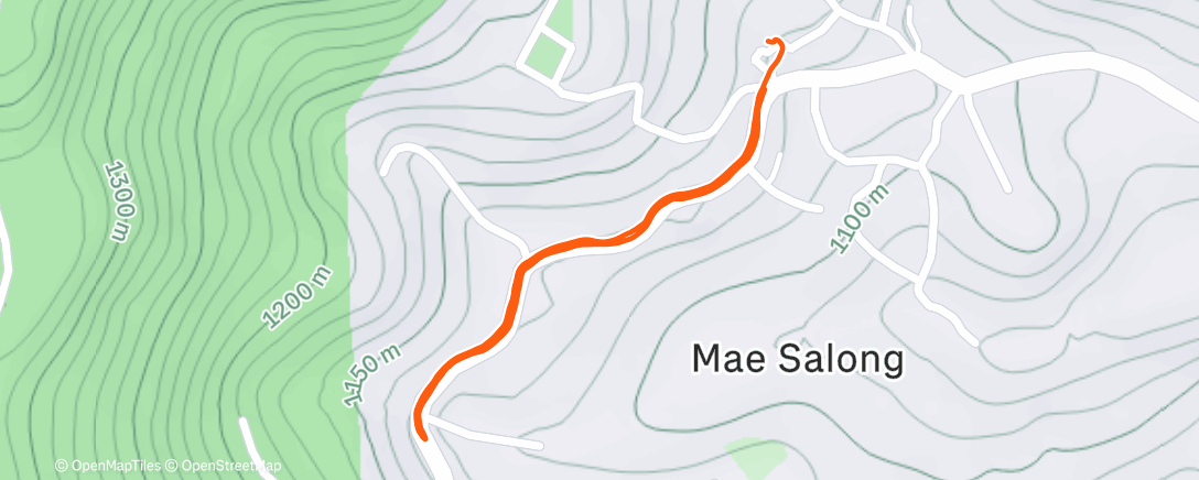 Map of the activity, Evening Walk