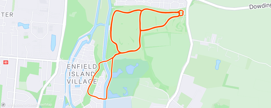 Map of the activity, Gunpowder ParkRun *2