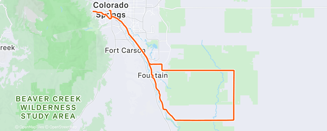 Map of the activity, Morning Ride