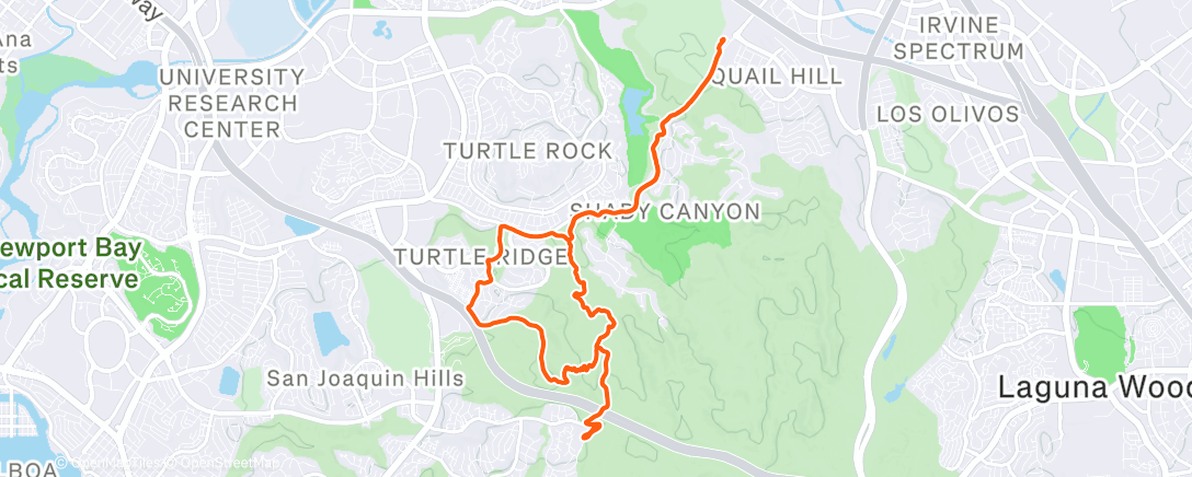 Map of the activity, Morning Mountain Bike Ride