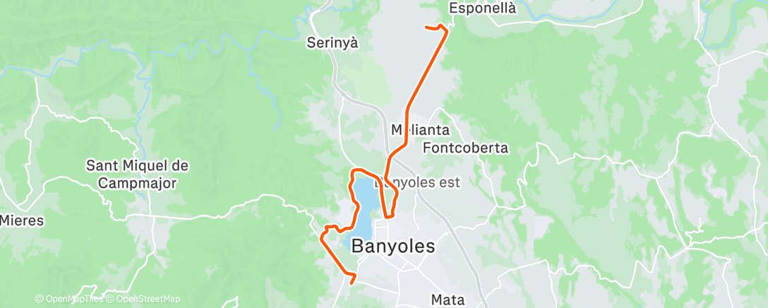 Map of the activity, Lunch Ride