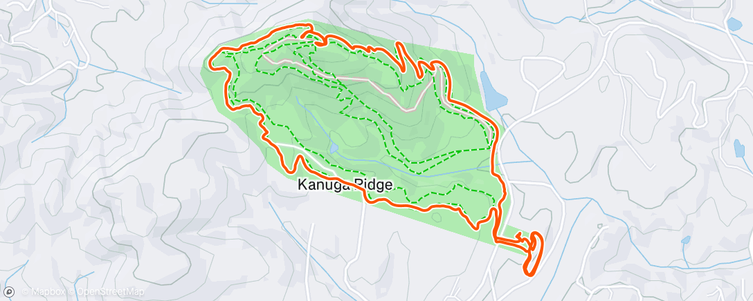 Map of the activity, Rain ended my ride early
