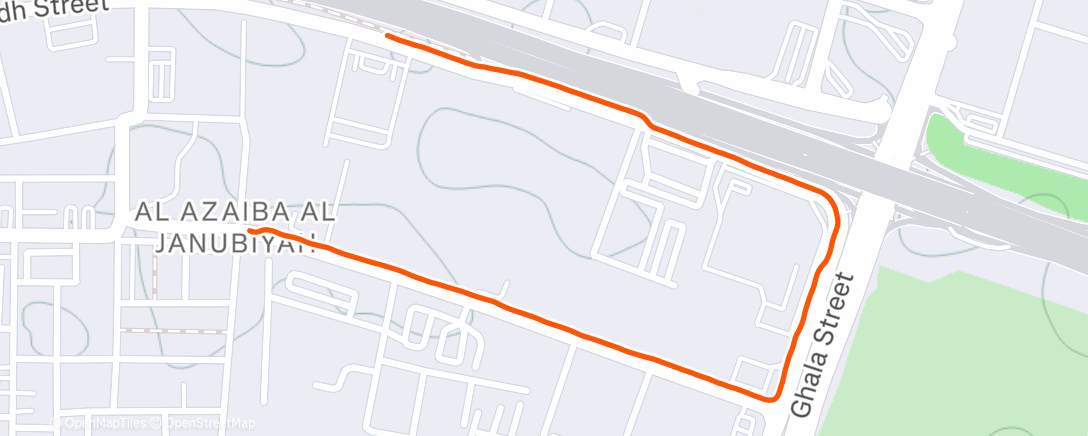 Map of the activity, Evening Run