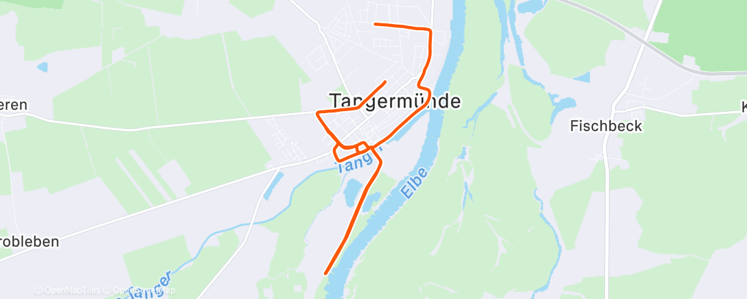 Map of the activity, Lauf am Morgen