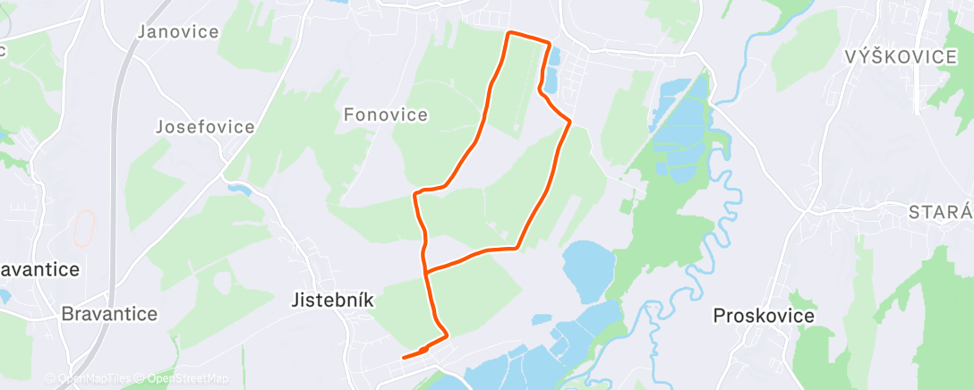 Map of the activity, Morning Run