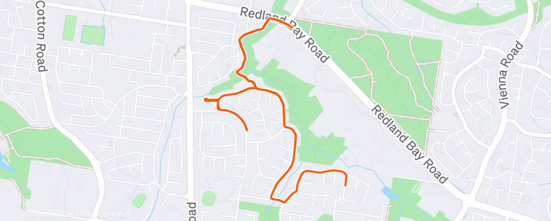 Map of the activity, Lunch Run