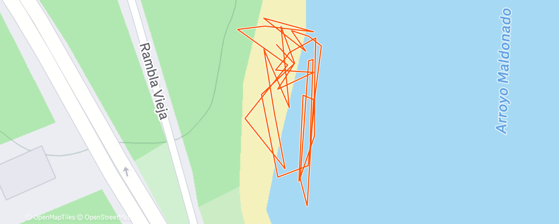 Map of the activity, Nado por la mañana