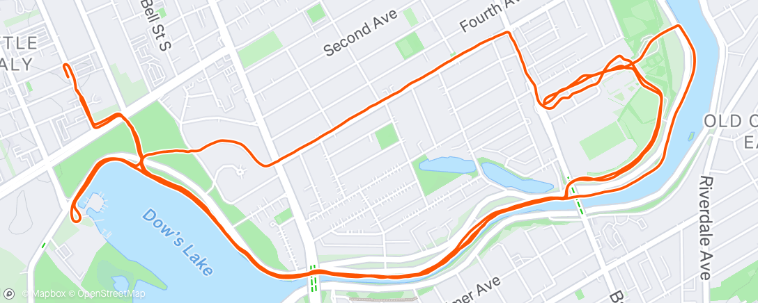 Map of the activity, Run off the bike with the 25th