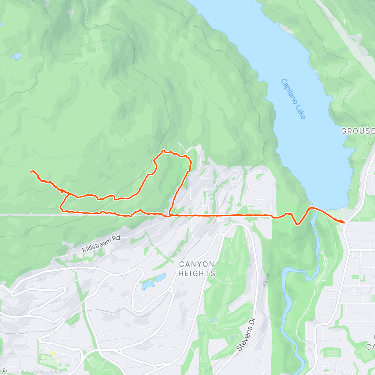 Map of the activity, Knee knacker 6-2 Afternoon Trail Run