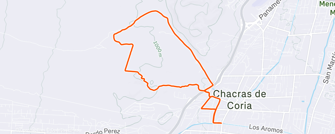 Карта физической активности (Carrera de montaña vespertina)