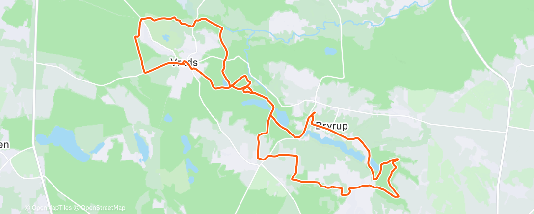 Map of the activity, Afternoon Mountain Bike Ride
